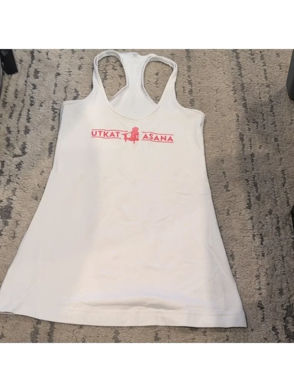 Lululemon Cool Razorback Rare UTKAT Asana tank white